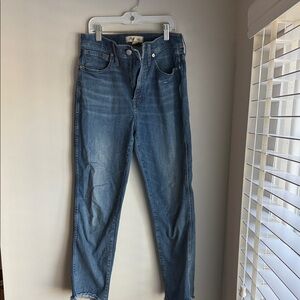 Madewell Women's Cropped Jeans in Classic Blue